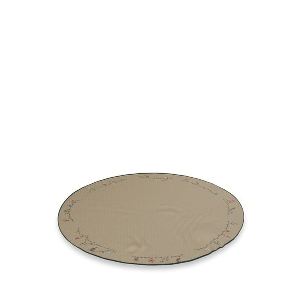 Covor sub bradul de Crăciun bej rotund din bumbac ø 130 cm  cu model de Crăciun Hammershøi Christmas – Kähler Design-image-2