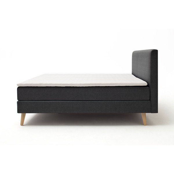 Pat boxspring gri antracit 160x200 cm Greta – Meise Möbel-image-3