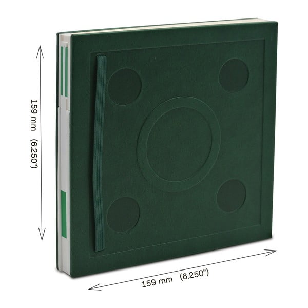 Caiet cu pix cu gel LEGO®, 15,9 x 15,9 cm, verde smarald-image-3