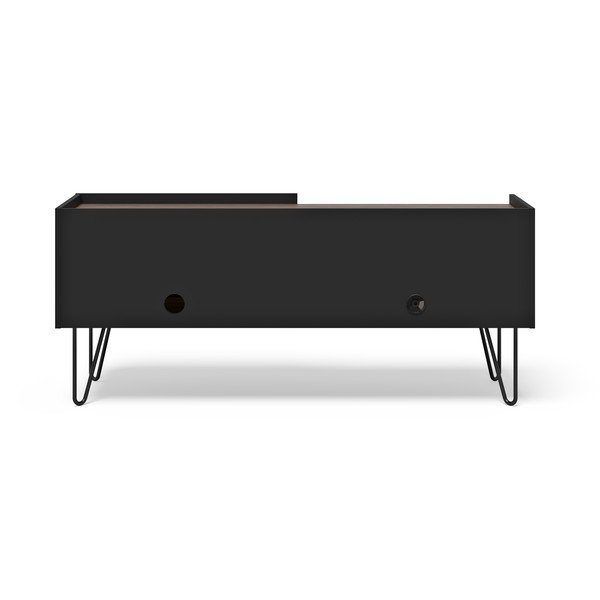 Comodă TV negru-maro cu aspect de lemn de nuc 140x59 cm Nina – TemaHome-image-3
