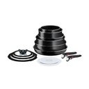 Set de vase pentru gătit 13 buc. din aluminiu INGENIO EASY COOK & CLEAN BLACK L1549023 – Tefal
