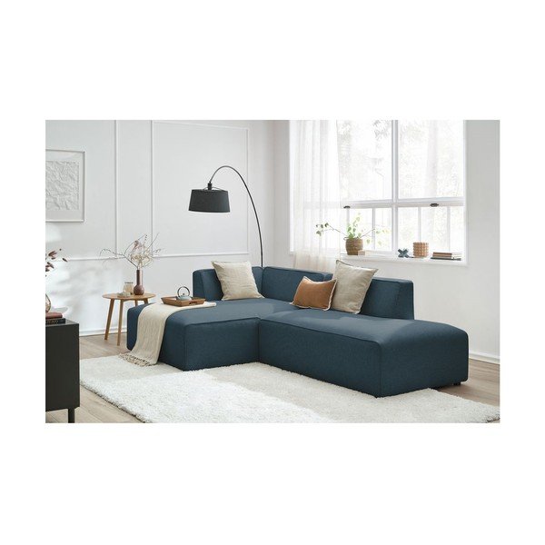 Colțar modular albastru închis (cu colț pe partea stângă/în formă de ”L”) Megeve – Bobochic Paris-image-4
