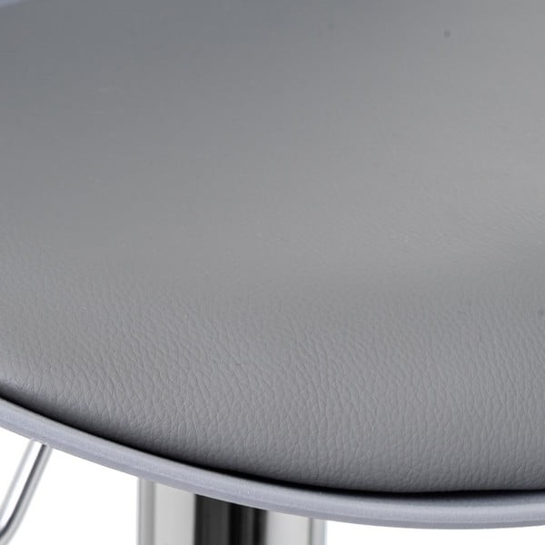 Scaune de bar gri cu înălțime ajustabilă 2 buc. din imitație de piele (înălțime șezut 56,5 cm) – Casa Selección-image-4