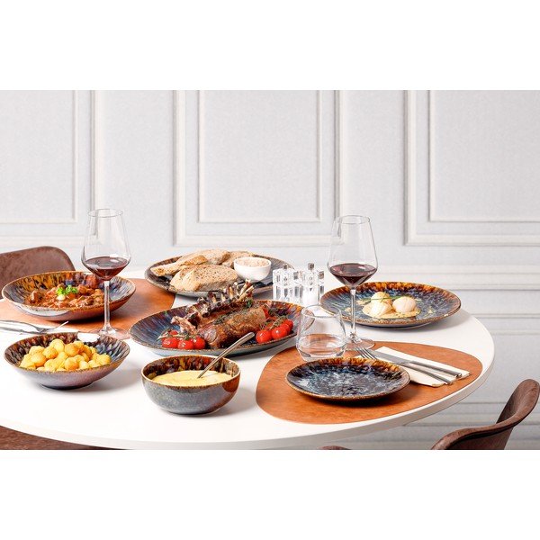 Farfurie maro adâncă din porțelan ø 21 cm Resto – BonBistro-image-3