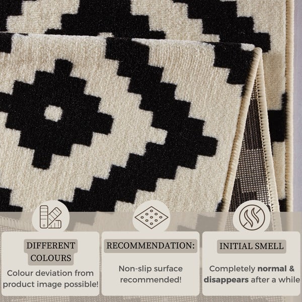 Covor Hanse Home Hamla Diamond, 80x150 cm, crem-negru-image-4