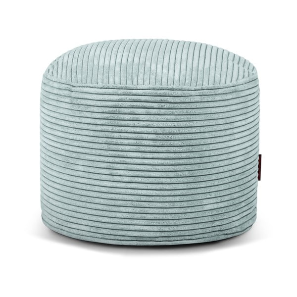 Fotoliu bean bag verde mentă cu tapițerie din catifea reiată Mini – SLOWDOWN