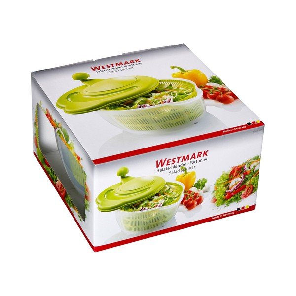 Strecurătoare cu centrifugă pentru salată Westmark Fortuna, 5 l, verde-image-2