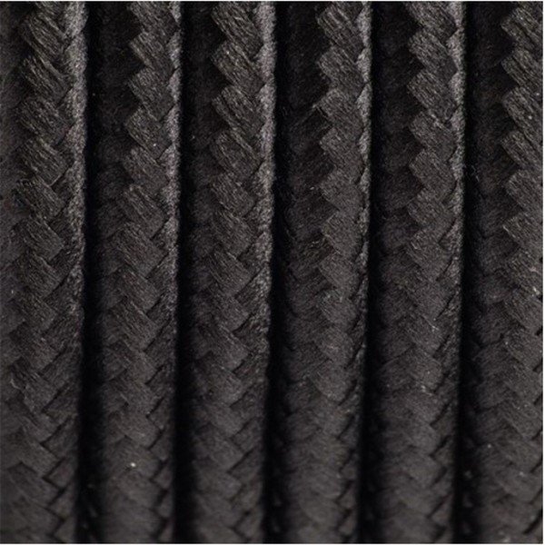 Lampadar cu abajur negru și cablu negru Ragaba Wanda, gri-image-1
