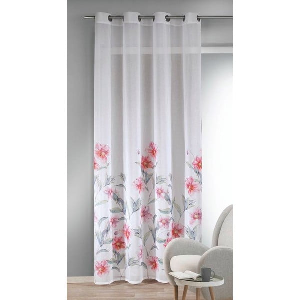 Draperie albă-roz 135x245 cm – Sehlbach-image-1