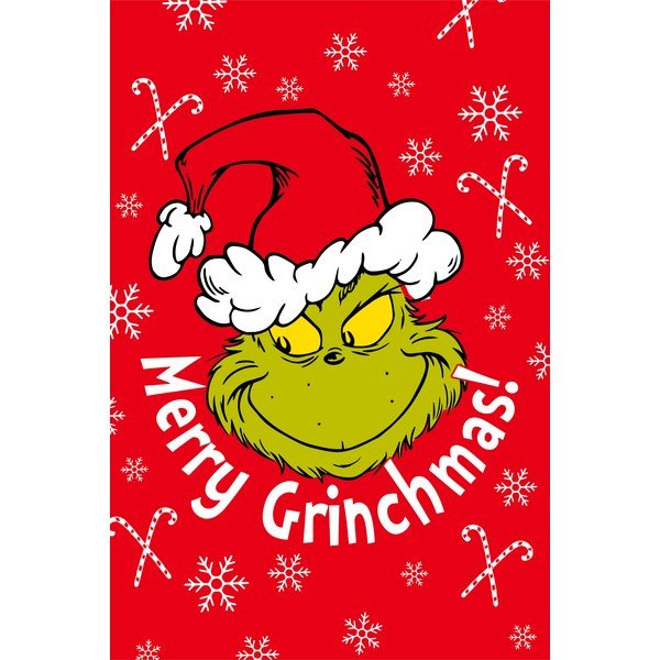 Pătură pentru copii roșie din microflanel 100x150 cm Grinch – Jerry Fabrics
