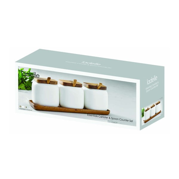 Recipiente 3 buc. din porțelan pentru zahăr/pentru sare Essentials – Ladelle-image-2