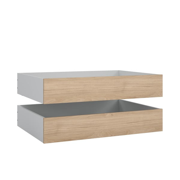 Sertare sub pat în culoare naturală 2 buc. 90x190/140x190 cm Naia – Tvilum