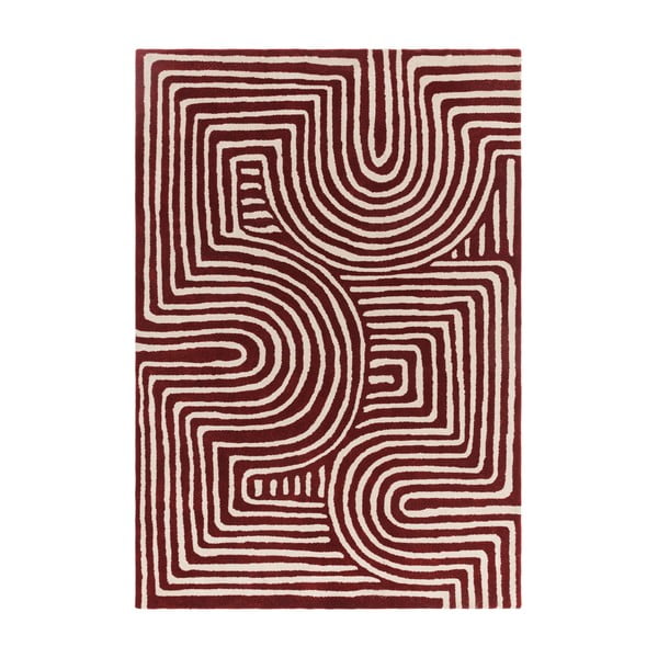 Covor burgundy handmade din lână 200x290 cm Reef – Asiatic Carpets