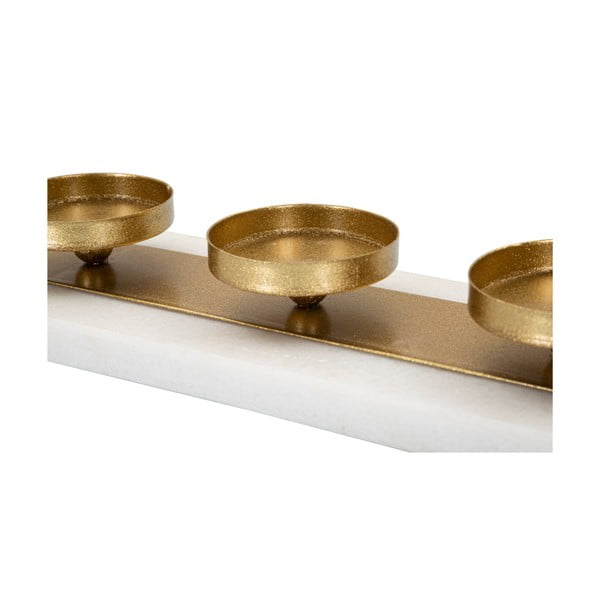 Suport pentru lumânări Mauro Ferretti, auriu-alb-image-4