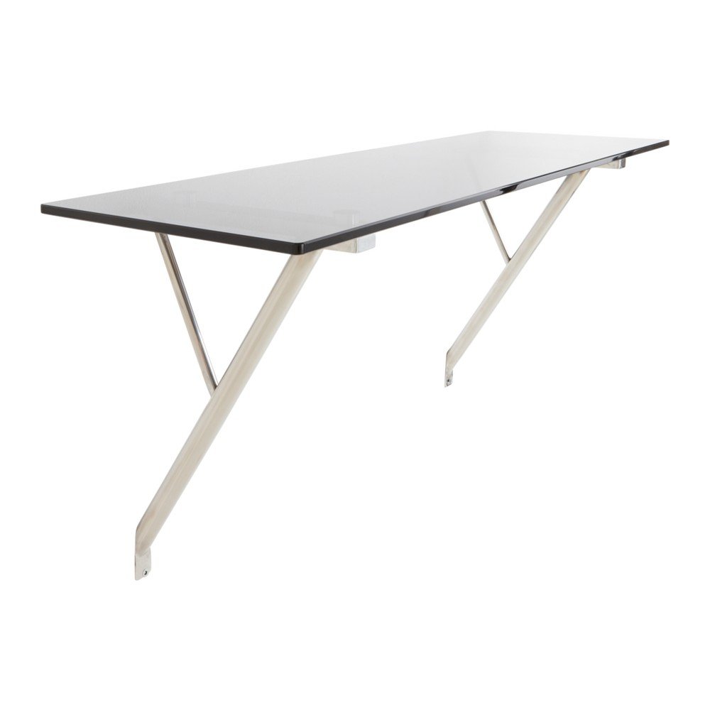 Birou de perete cu blat din sticlă suspendat 40x120 cm Kullaberg – Jotex