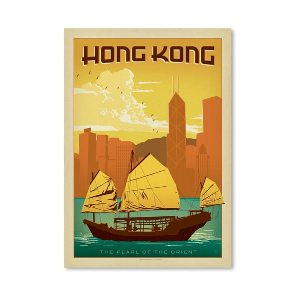 Poster Americanflat Hong Kong, 42 x 30 cm