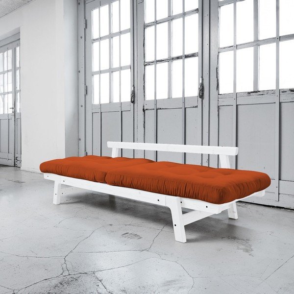 Canapea extensibilă Karup Step White/Orange-image-3