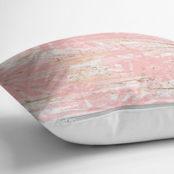 Față de pernă Minimalist Cushion Covers Pink Leafes Brush, 45 x 45 cm-image-2