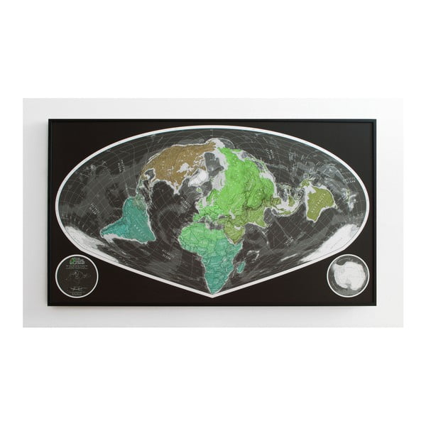 Hartă magnetică mare Future Map, 101 x 58 cm, verde