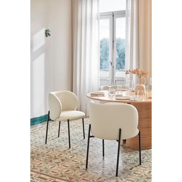 Set de scaune de sufragerie alb 2 buc. tapițat Mogi – Teulat-image-2