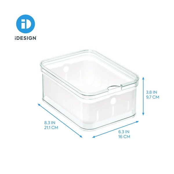 Cutie depozitare transparentă cu capac iDesign, 21 x 16 cm-image-3