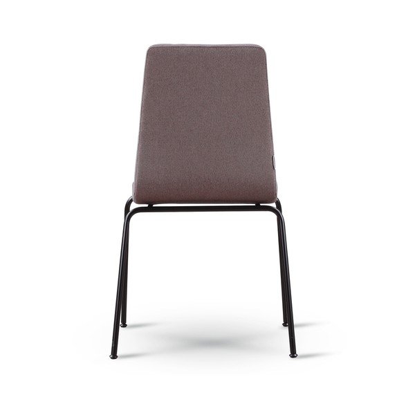 Set 2 scaune dining cu picioare negre Garageeight, gri - maro-image-2