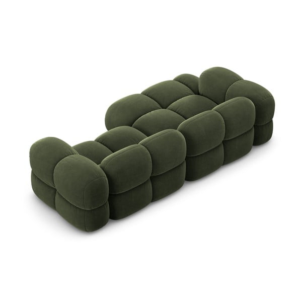 Colțar verde cu tapițerie din catifea (cu colț pe partea stângă/cu șezlong) Loretto – Cosmopolitan Design-image-4