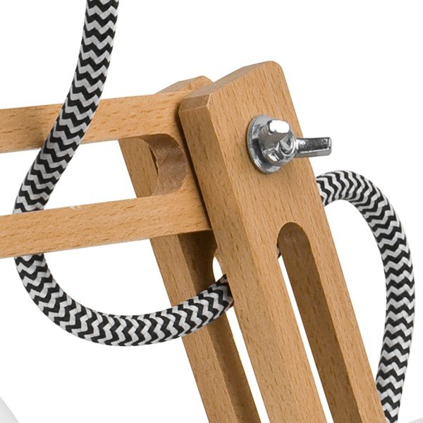 Aplică de perete albă/maro ø 15 cm Marcello – LAMKUR-image-4