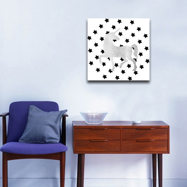 Tablou  Canvas Framework Unicorn Silvero, 50 x 50 cm-image-1