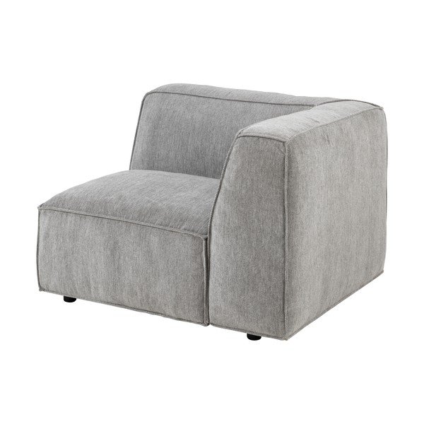 Modul de colț pentru canapea Bonami Selection Fairfield, partea dreaptă, gri deschis-image-3