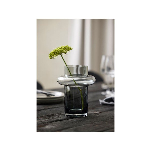 Vază din sticlă Lyngby Glas Tube, înălțime 20 cm, gri-image-2