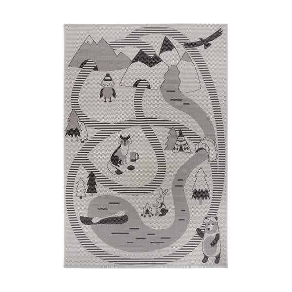 Covor pentru copii Ragami Animals, 80x150 cm, crem
