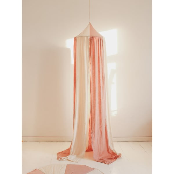 Baldachin din bumbac alb și roz Powder Pink Circus - Moi Mili-image-1