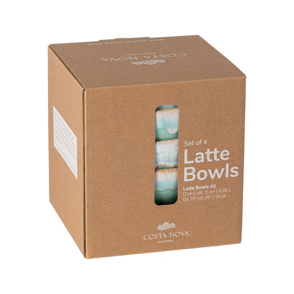 Boluri turcoaz 4 buc. din gresie ø 15 cm Latte – Costa Nova-image-2