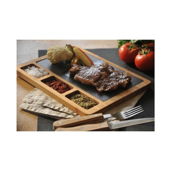 Bambum tavă pentru servit, din piatră Phelee, 28x21 cm-image-1
