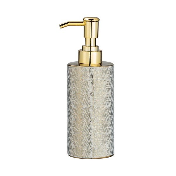 Dozator ceramică pentru săpun Wenko Nuria, alb - auriu-image-2