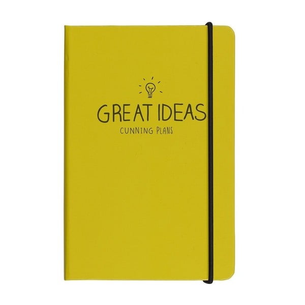 Blocnotes Happy Jackson Great Ideas Yellow, A6