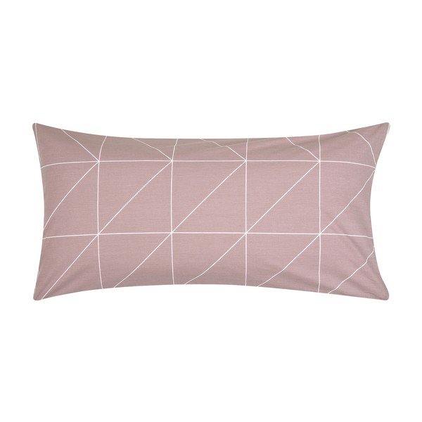 Față de pernă decorativă din bumbac ranforce by46, 40 x 80 cm, roz-image-1