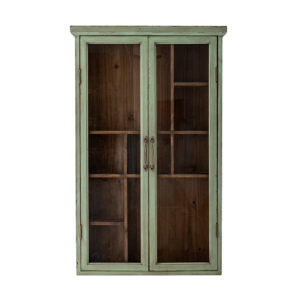 Vitrină verde din lemn de brad 13,5x80 cm Hazem – Bloomingville