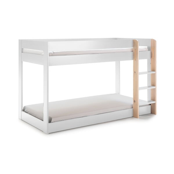 Pat pentru copii  alb supraetajat 90x190 cm Angel – Marckeric-image-4