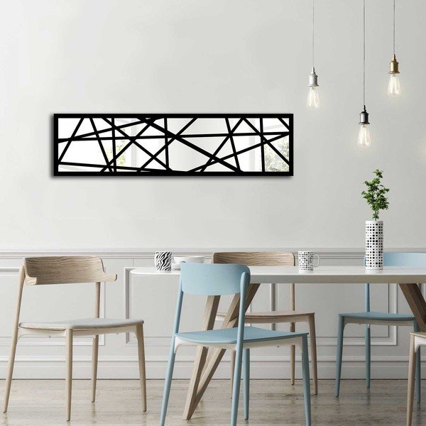 Decorațiune de perete din sticlă cu ramă din lemn Vera, 108 x 28 cm-image-1