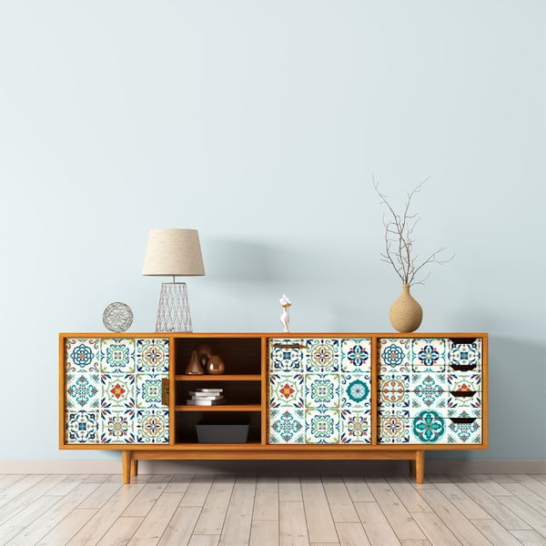 Set 30 autocolante de mobilier Ambiance Tiles Angia, 20 x 20 cm