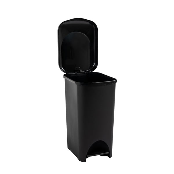 Coș cu pedală din plastic negru 40 l - Addis-image-3