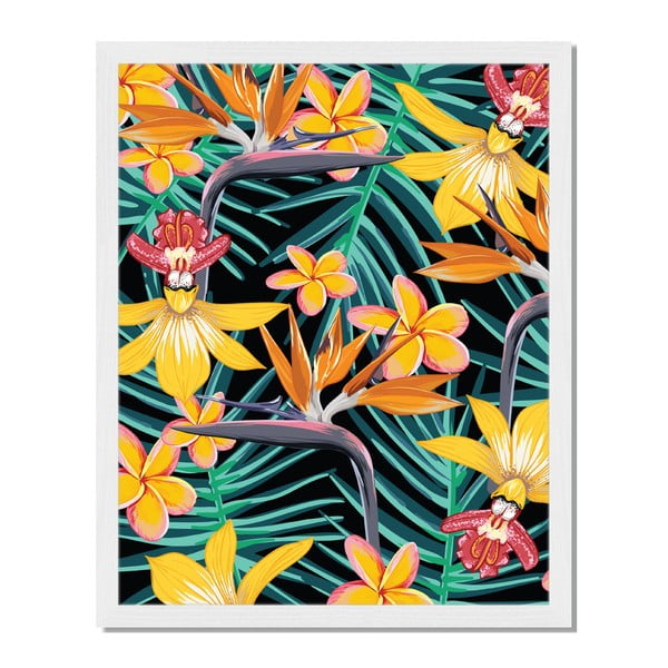 Tablou înrămat Liv Corday Provence Leave & Flowers, 40 x 50 cm