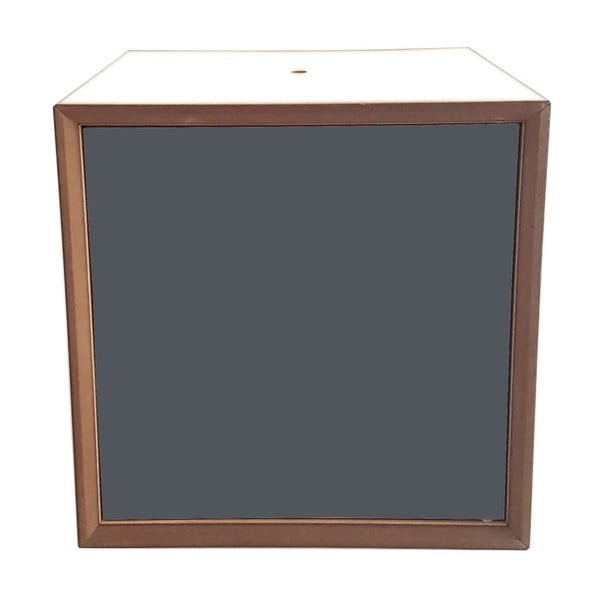 Raft cutie Ragaba PIXEL, 40 x 40 cm, ramă albă - ușă gri