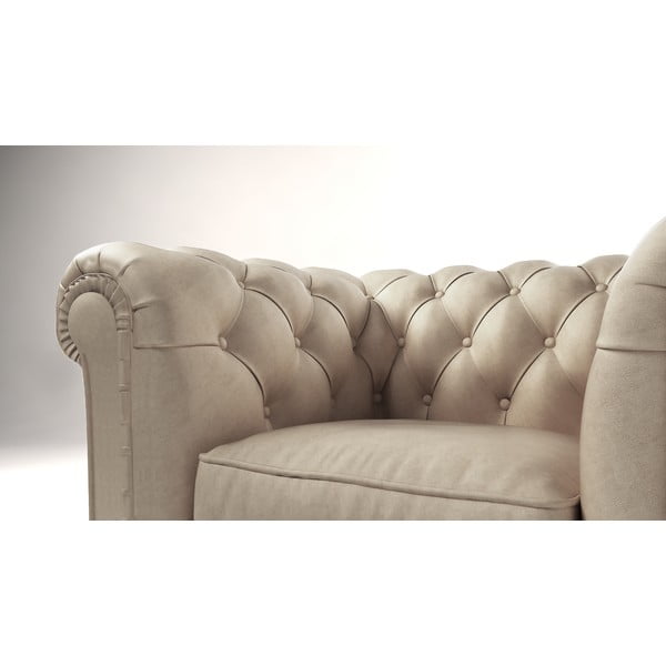 Fotoliu crem cu tapițerie din catifea Cambridge – Ropez-image-3