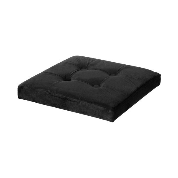 Taburet negru cu tapițerie din catifea – Compactor-image-3