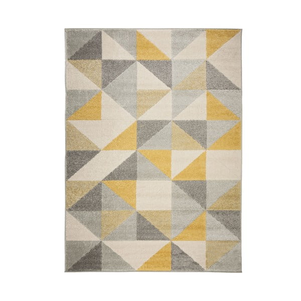 Covor Flair Rugs Urban Triangle, 200 x 275 cm, gri - galben