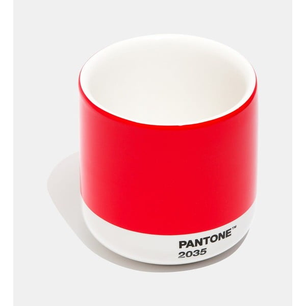 Cană termică din ceramică Pantone Cortado, 175 ml, roșu