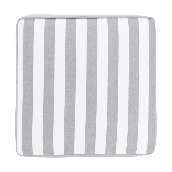 Pernă scaun din bumbac Westwing Collection Timon, 40 x 40 cm, gri-alb-image-1